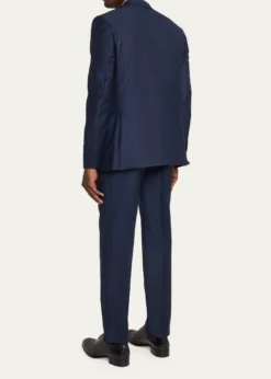 ZEGNAMen's Trofeo Wool Texture-Stripe Two-Piece Suit