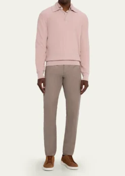 ZEGNAMen's Wool Sharkskin Slim Five-Pocket Pants