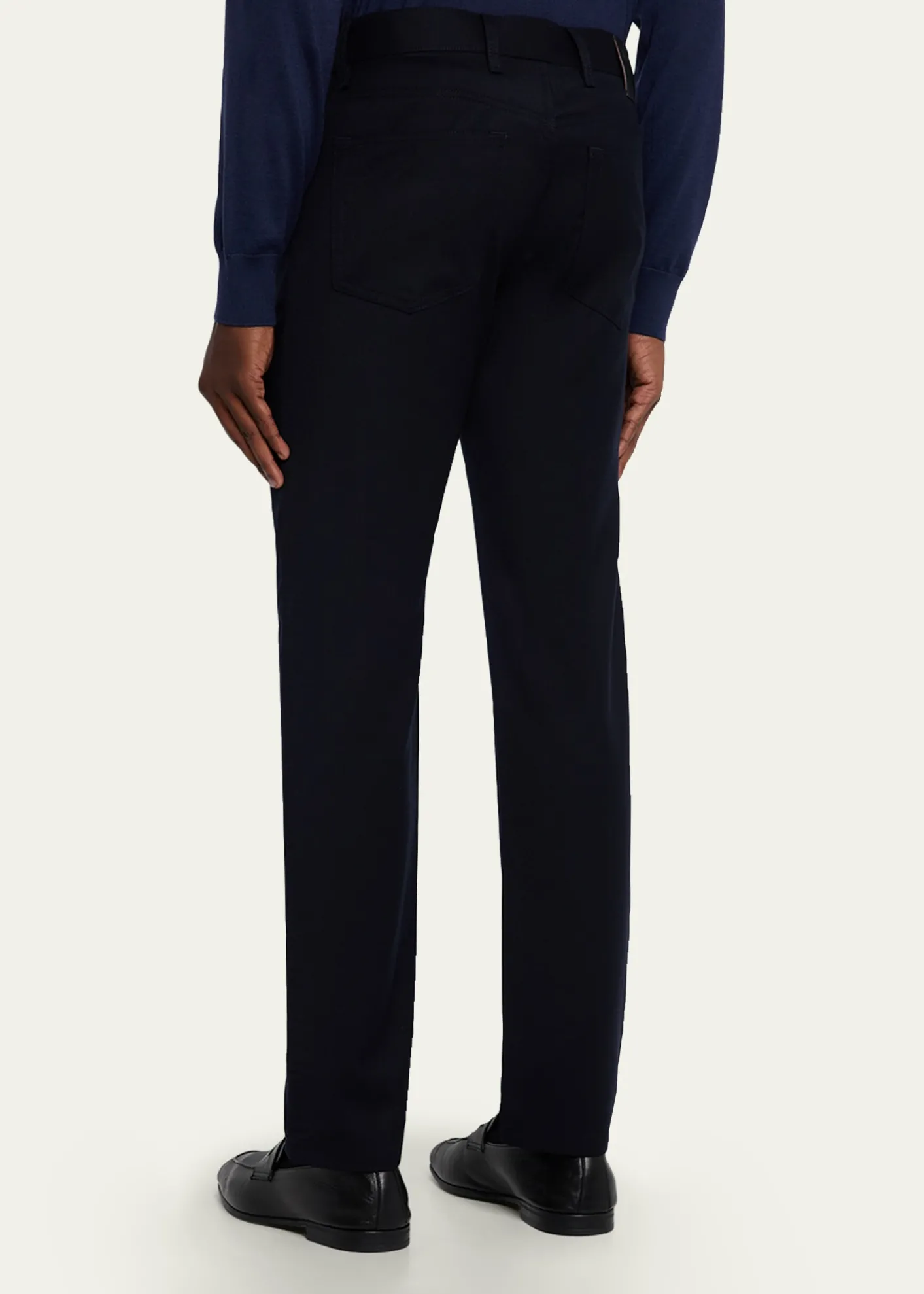 ZEGNAMen's Wool Straight Fit Five-Pocket Pants