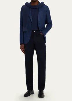 ZEGNAMen's Wool Straight Fit Five-Pocket Pants