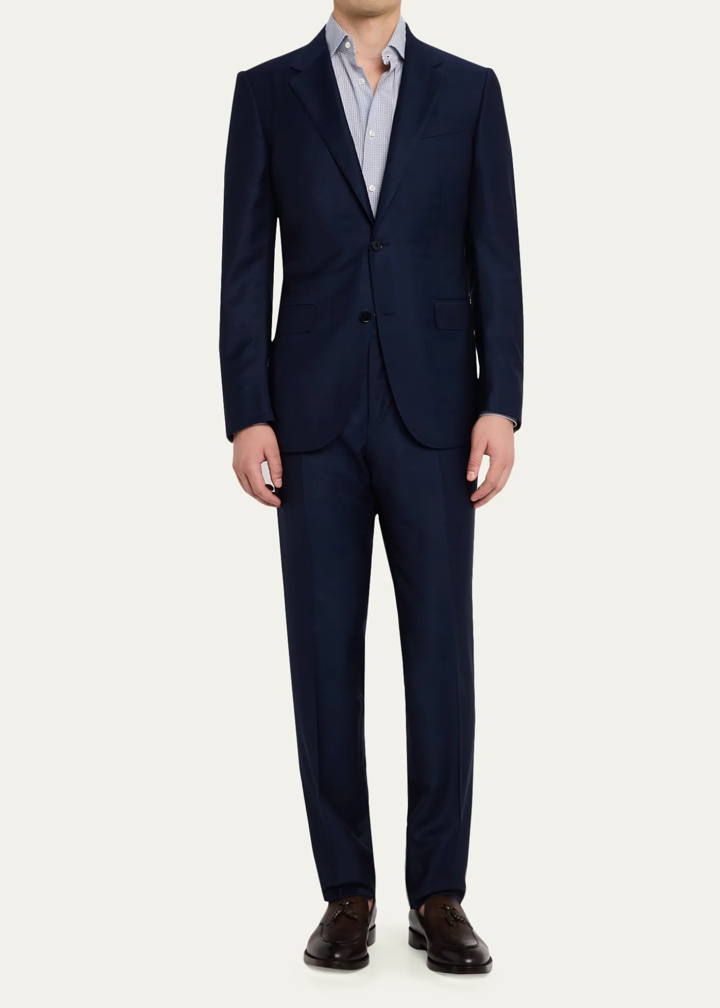 ZEGNAMen's Wool Tonal Check Two-Piece Suit