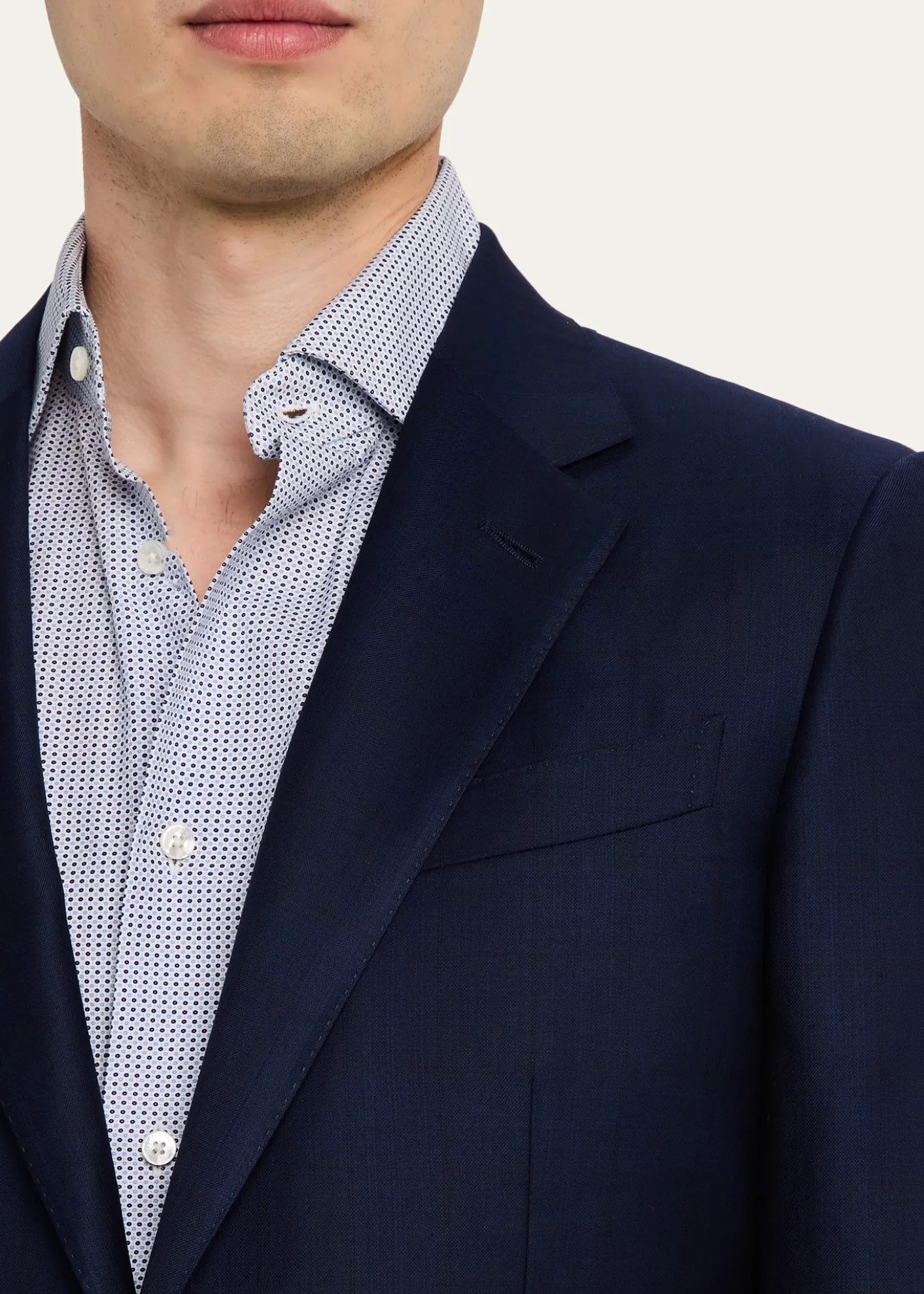 ZEGNAMen's Wool Tonal Check Two-Piece Suit