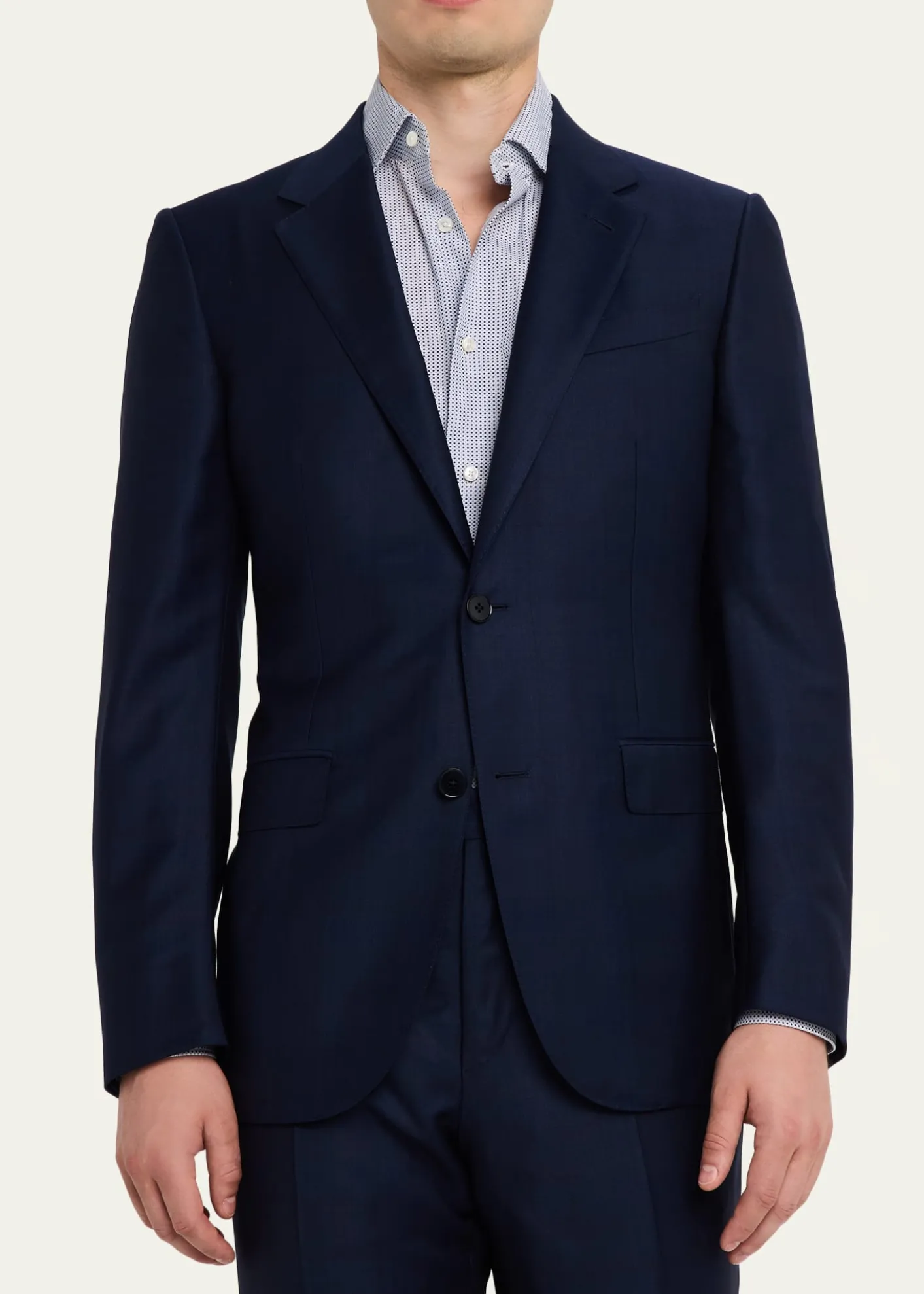 ZEGNAMen's Wool Tonal Check Two-Piece Suit