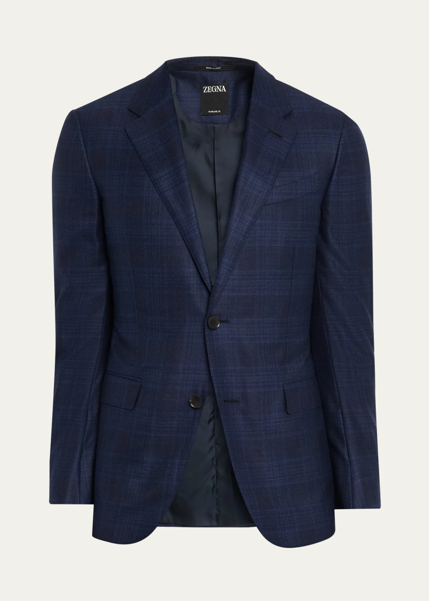 ZEGNAMen's Wool Tonal Plaid Single-Breasted Sport Coat