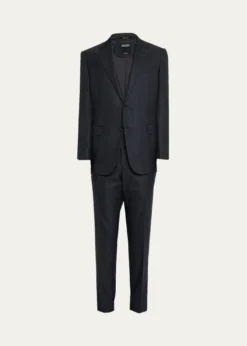 ZEGNAMen's Wool Woven Plaid Two-Piece Suit