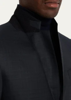 ZEGNAMen's Wool Woven Plaid Two-Piece Suit