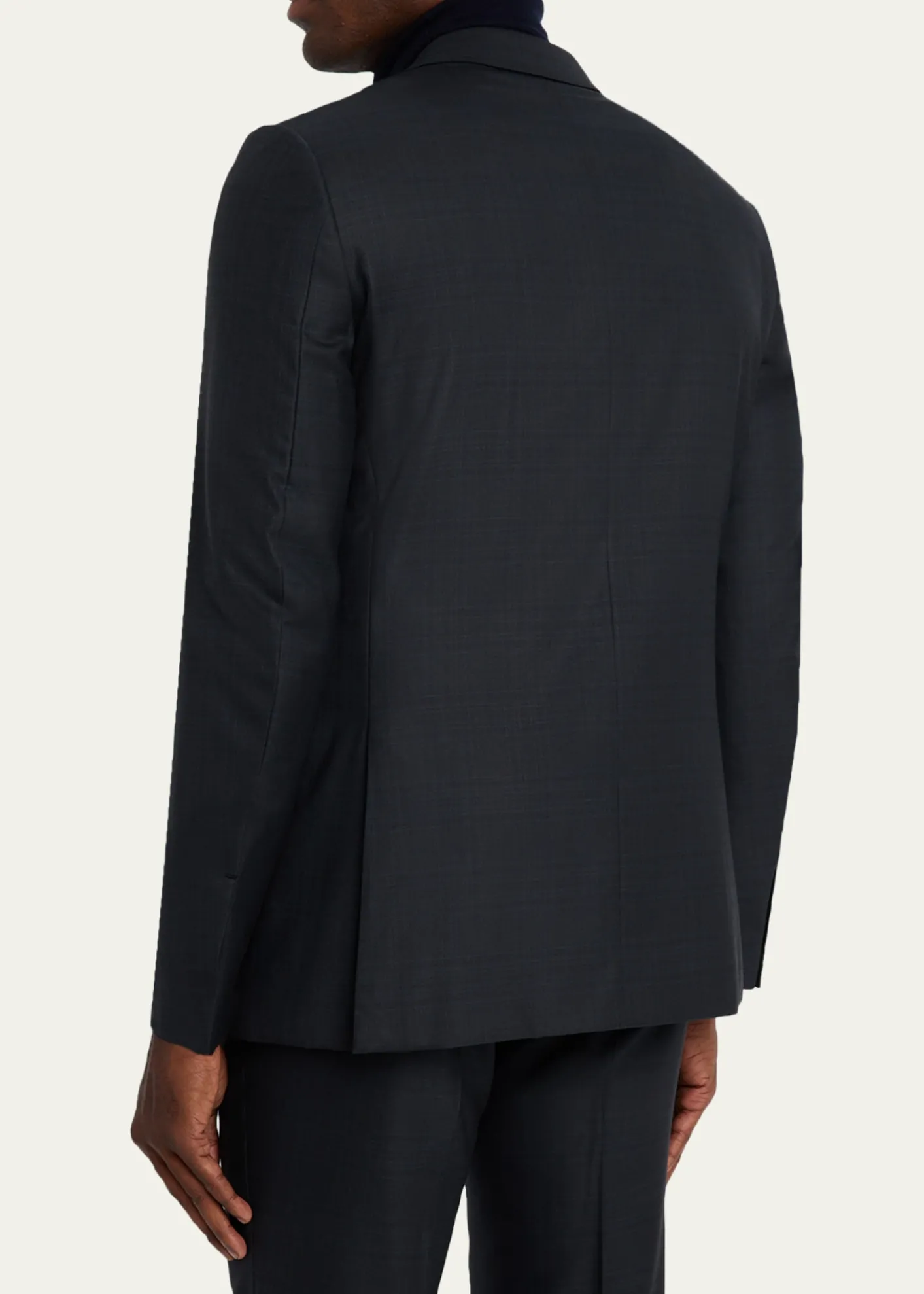 ZEGNAMen's Wool Woven Plaid Two-Piece Suit