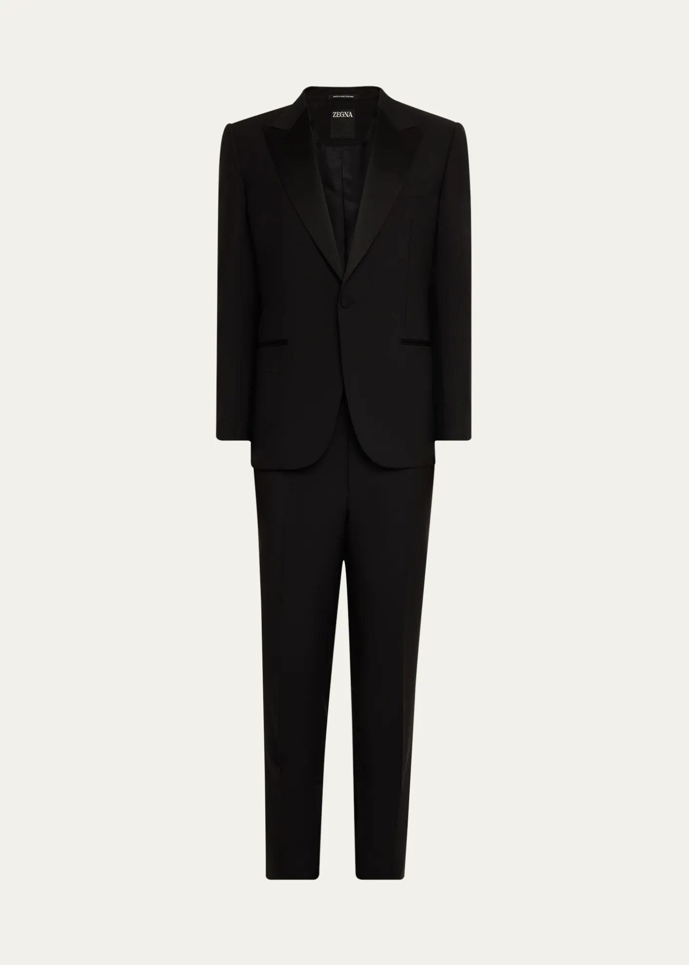 ZEGNAMen's Wool-Mohair Solid Tuxedo