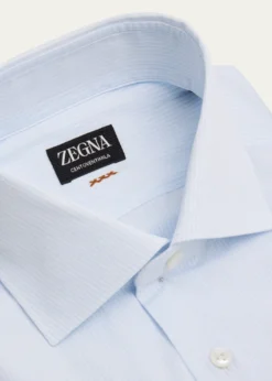 ZEGNAMen's XXX Micro-Check Couture Dress Shirt
