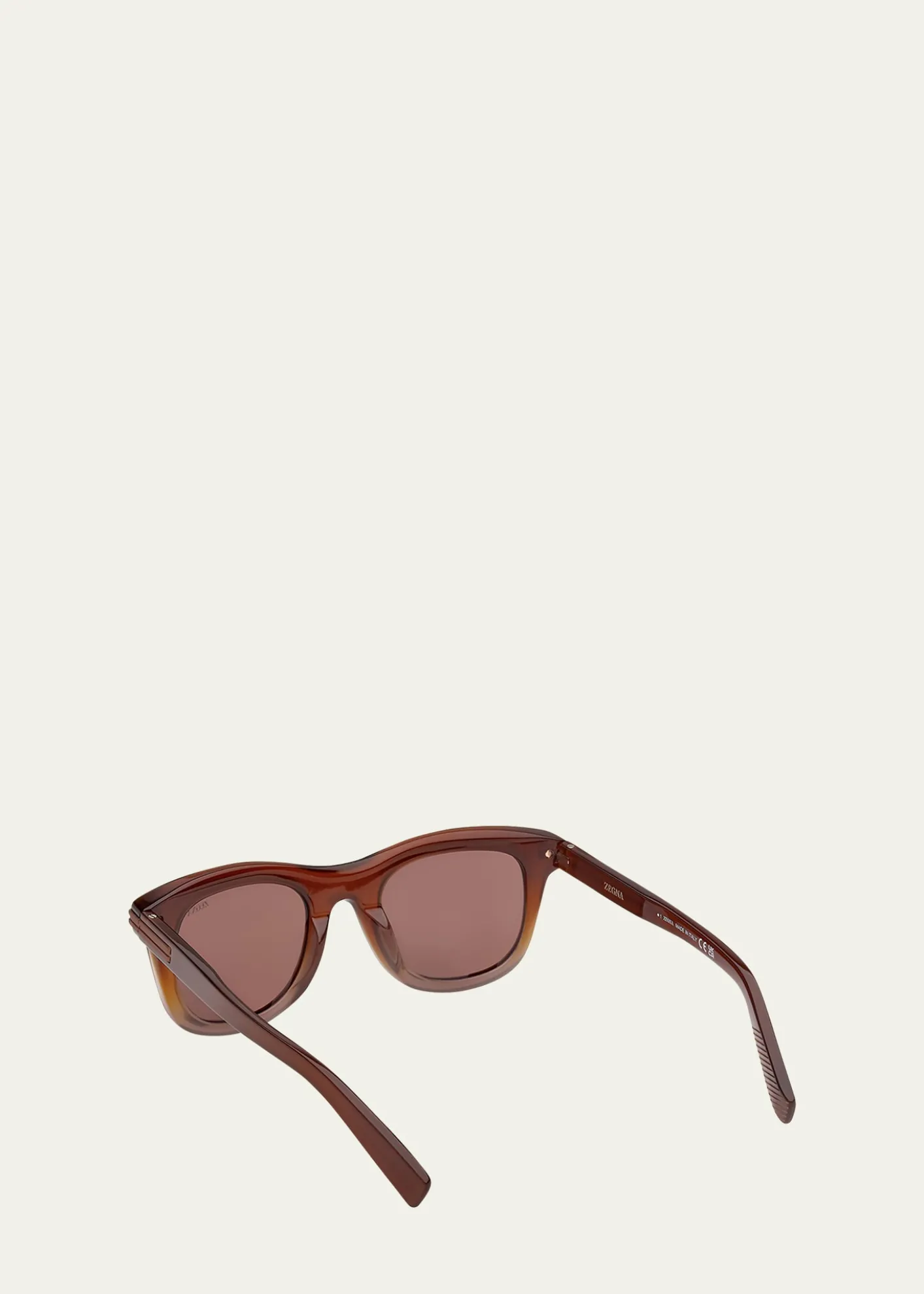 ZEGNAMen's Acetate Square Sunglasses