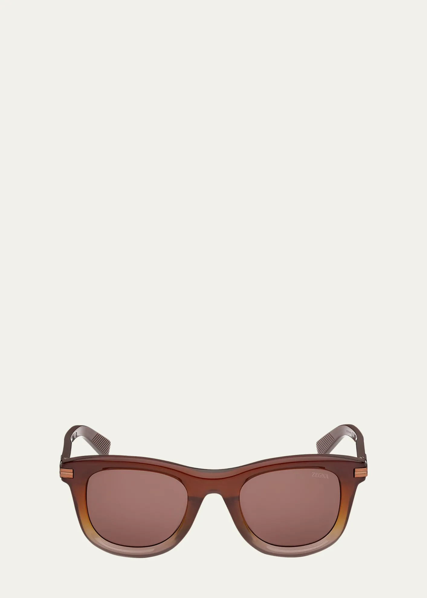 ZEGNAMen's Acetate Square Sunglasses