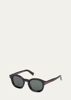 ZEGNAMen's AURORA I Acetate Round Sunglasses