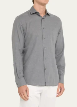 ZEGNAMen's Cashco Melange Sport Shirt