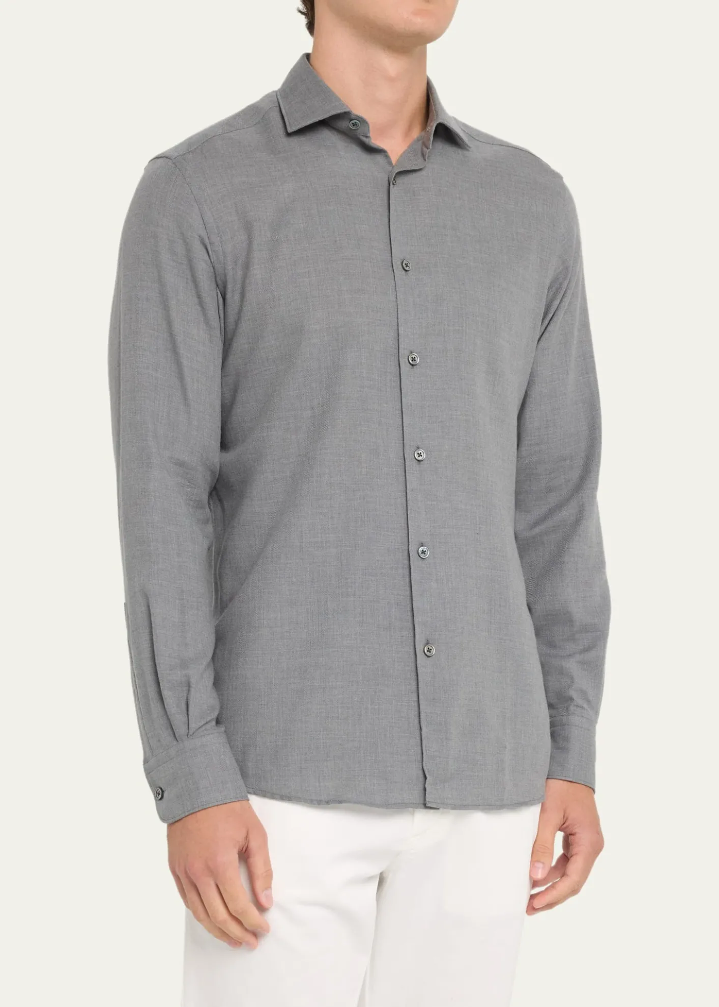 ZEGNAMen's Cashco Melange Sport Shirt