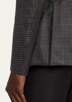 ZEGNAMen's Cashmere and Silk Houndstooth Check Sport Coat