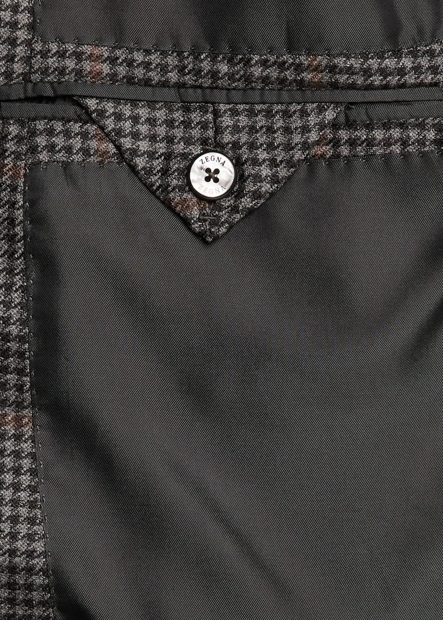 ZEGNAMen's Cashmere and Silk Houndstooth Check Sport Coat