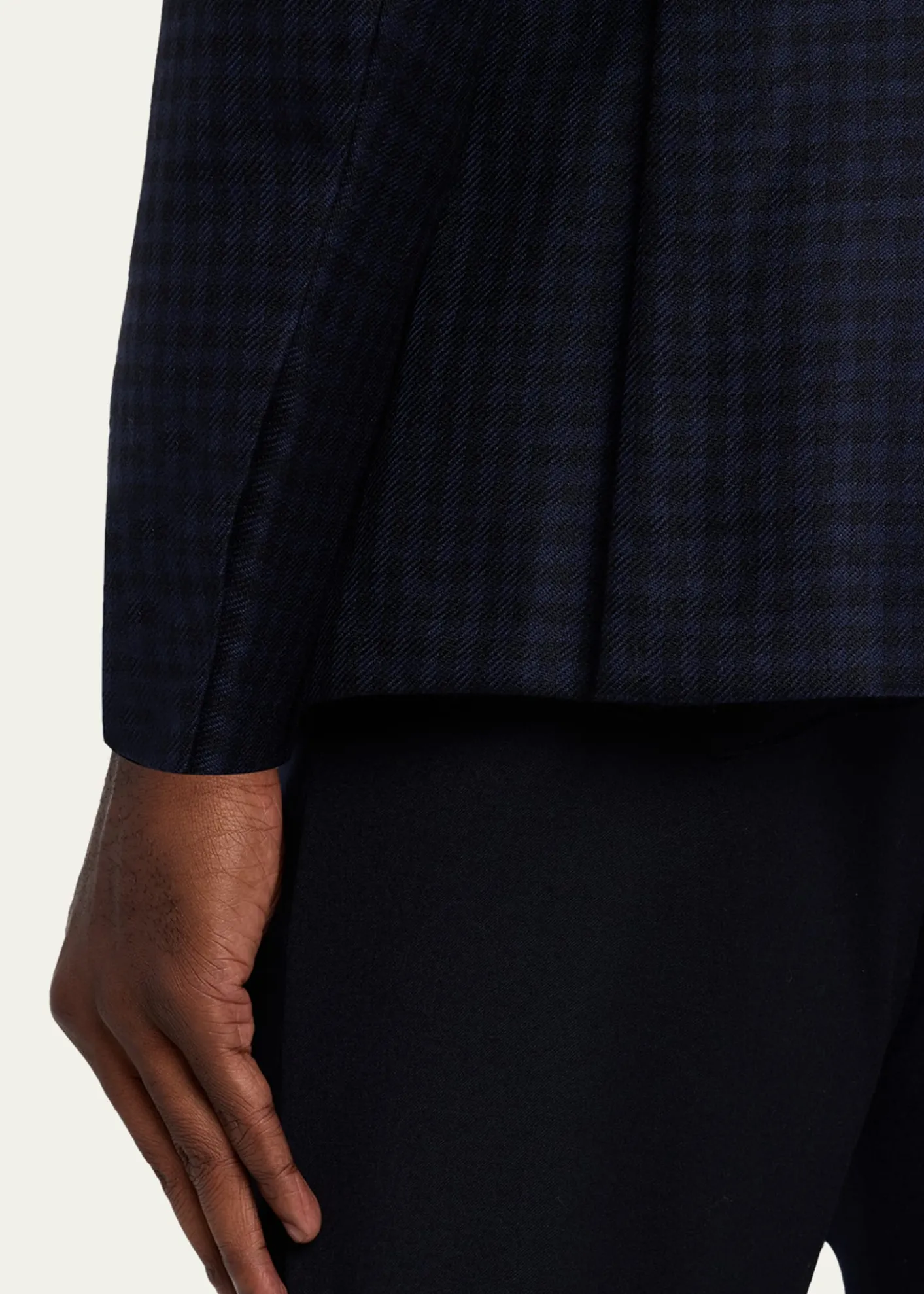 ZEGNAMen's Cashmere and Silk Tonal Check Sport Coat