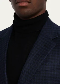 ZEGNAMen's Cashmere and Silk Tonal Check Sport Coat