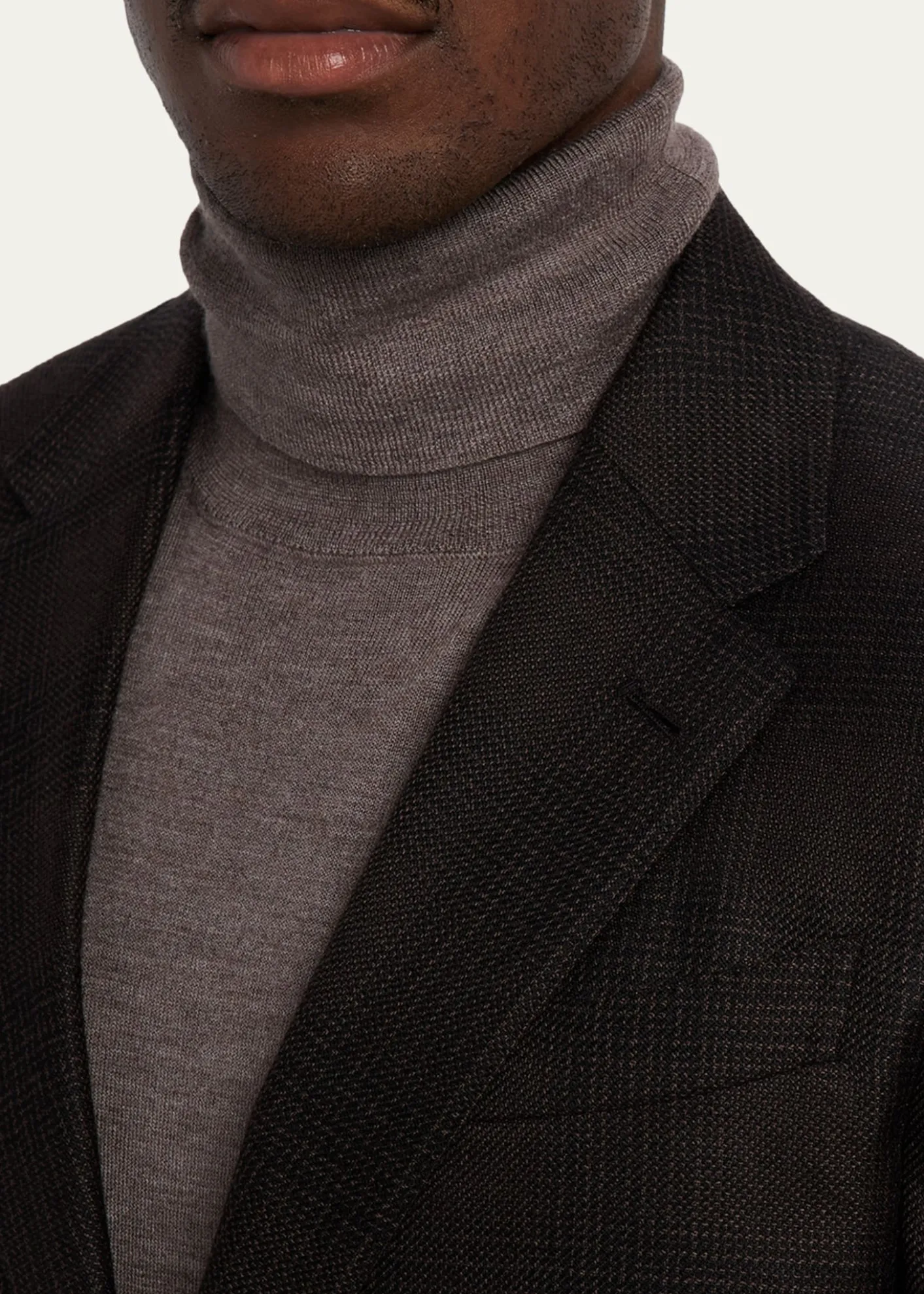 ZEGNAMen's Cashmere and Silk Tonal Plaid Sport Coat