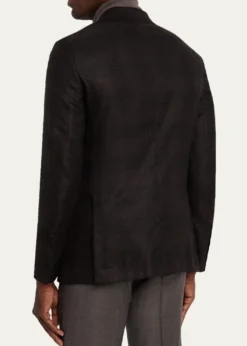 ZEGNAMen's Cashmere and Silk Tonal Plaid Sport Coat