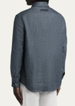 ZEGNAMen's Cashmere Linen and Silk Overshirt