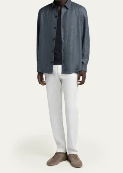 ZEGNAMen's Cashmere Linen and Silk Overshirt