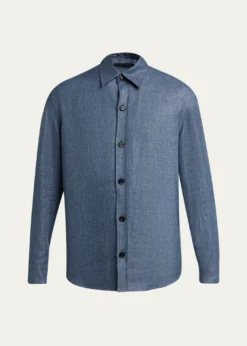 ZEGNAMen's Cashmere Linen and Silk Overshirt