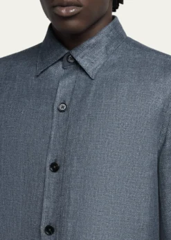 ZEGNAMen's Cashmere Linen and Silk Overshirt