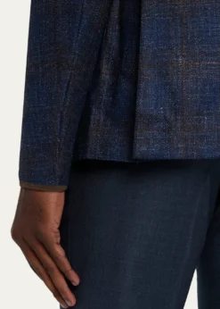 ZEGNAMen's Check Woven Patch-Pocket Sport Coat