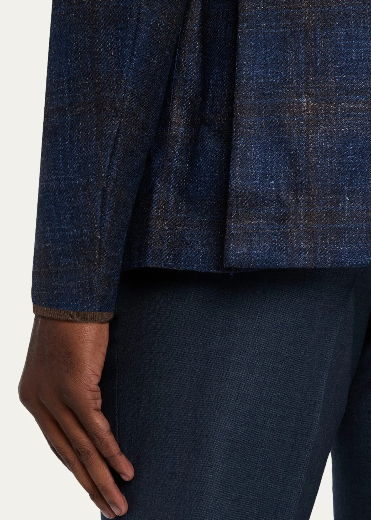 ZEGNAMen's Check Woven Patch-Pocket Sport Coat