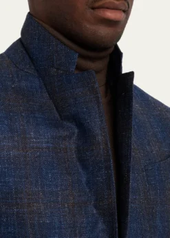 ZEGNAMen's Check Woven Patch-Pocket Sport Coat