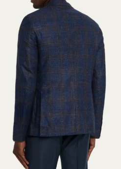 ZEGNAMen's Check Woven Patch-Pocket Sport Coat
