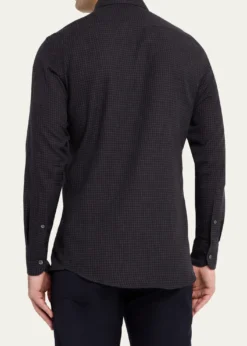 ZEGNAMen's Cotton and Cashmere Check Button-Down Shirt