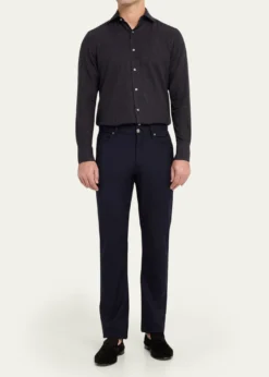 ZEGNAMen's Cotton and Cashmere Check Button-Down Shirt