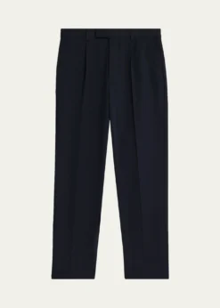 ZEGNAMen's Cotton and Wool Single-Pleated Pants