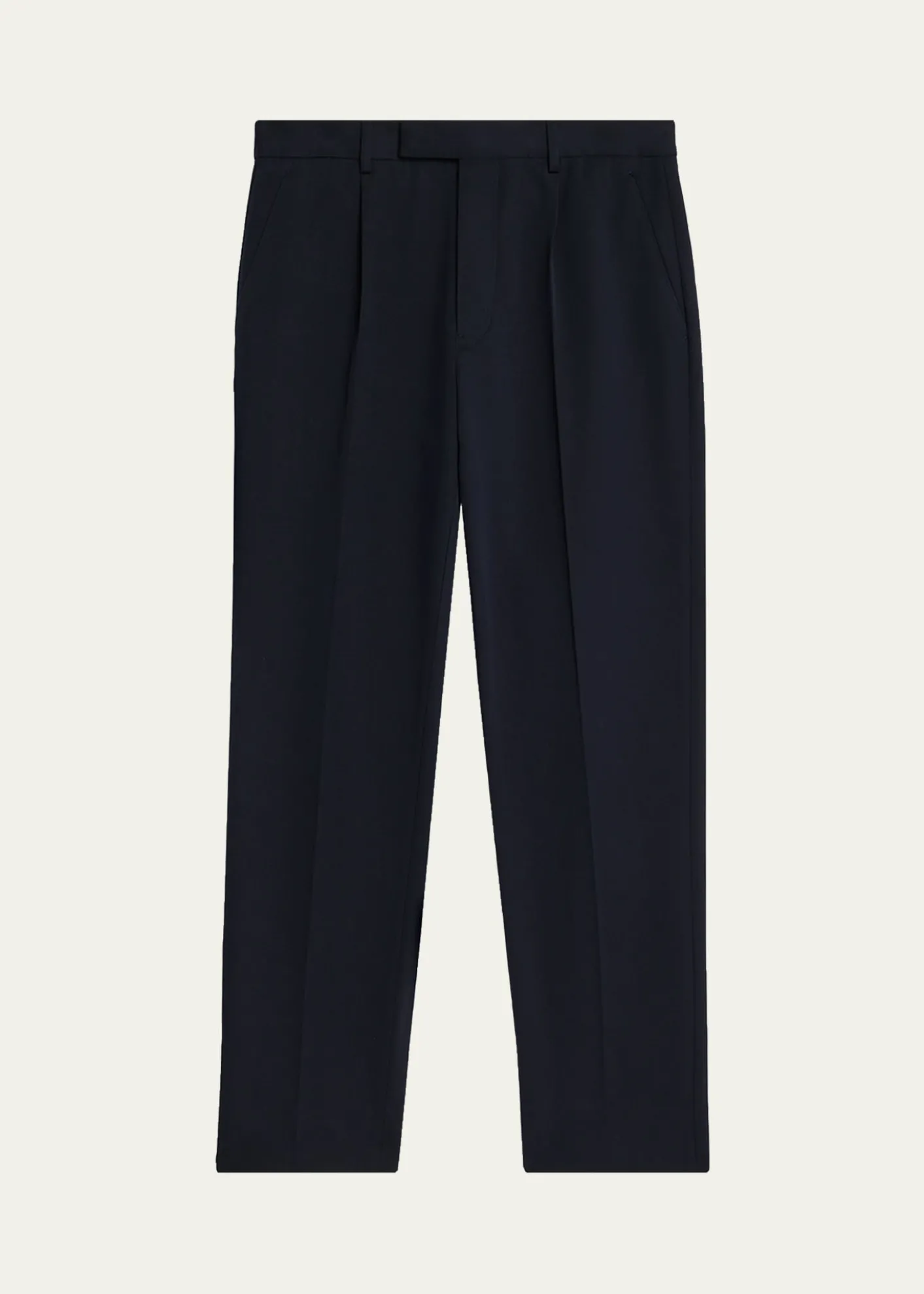 ZEGNAMen's Cotton and Wool Single-Pleated Pants