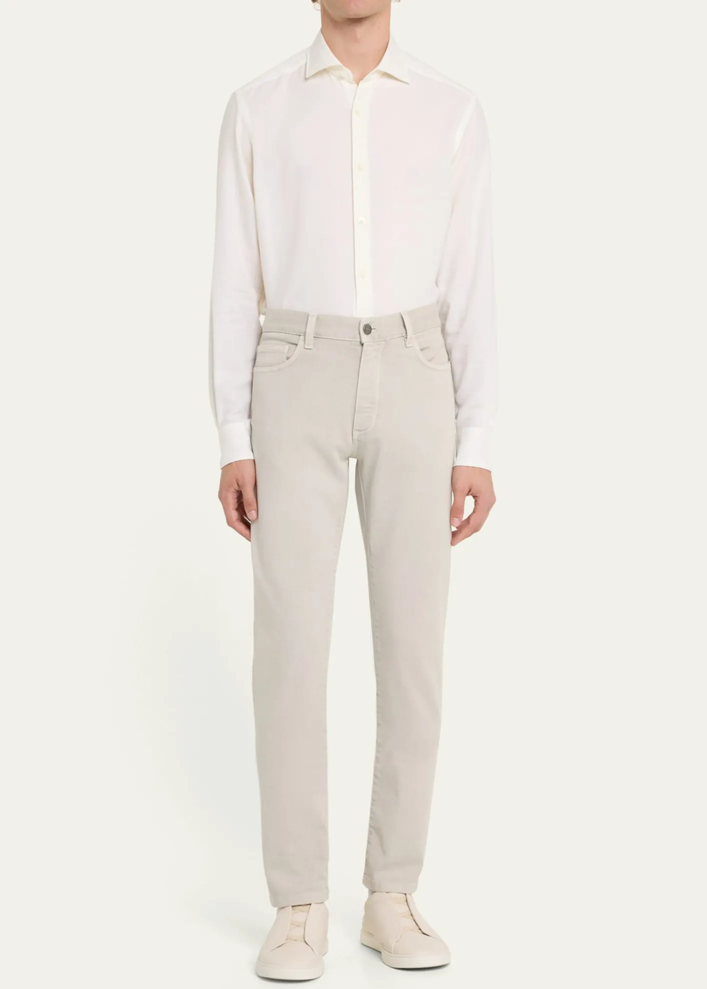 ZEGNAMen's Cotton-Cashmere Cashco Sport Shirt