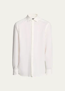 ZEGNAMen's Cotton-Cashmere Cashco Sport Shirt