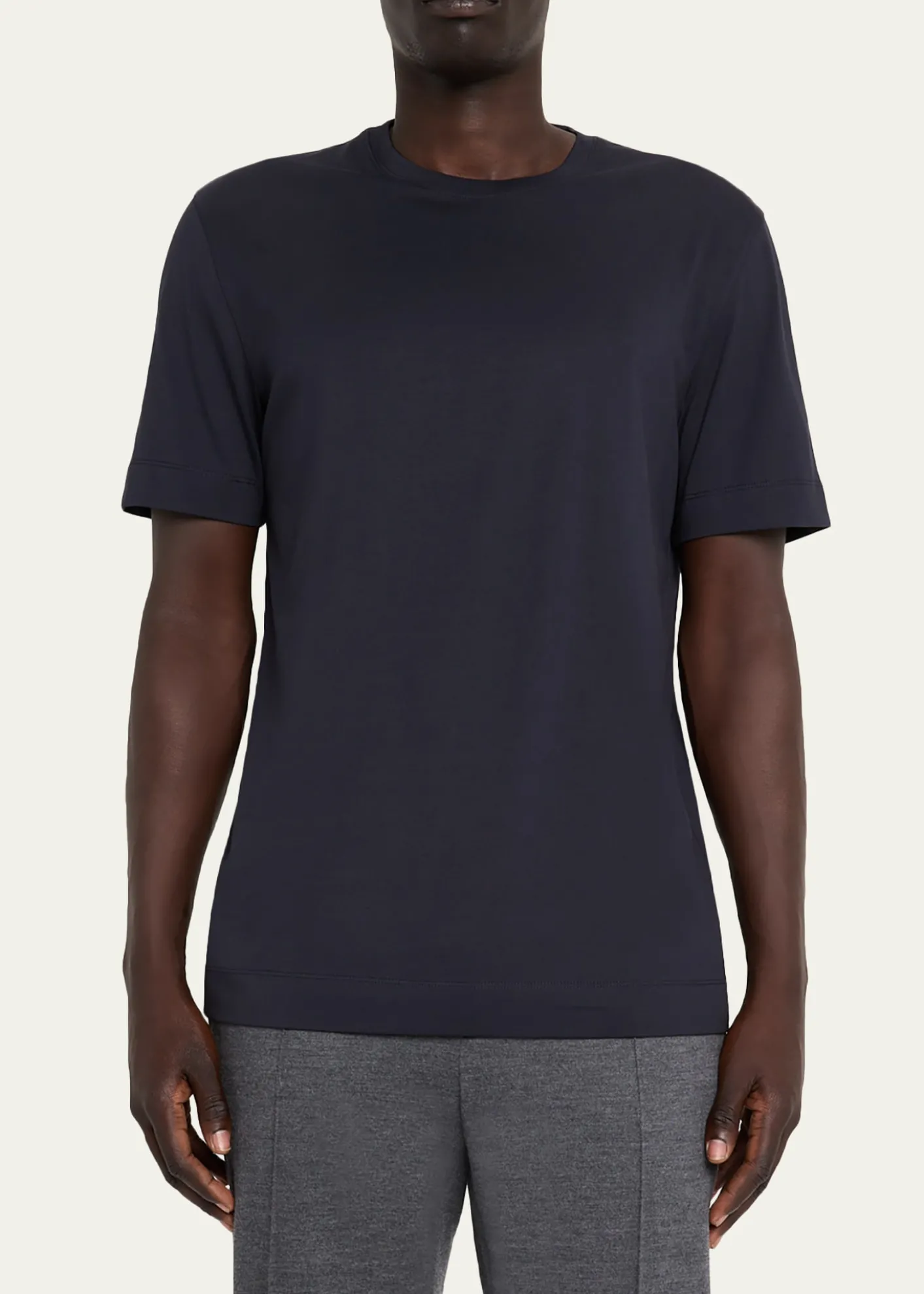 ZEGNAMen's Cotton Jersey Crewneck T-Shirt