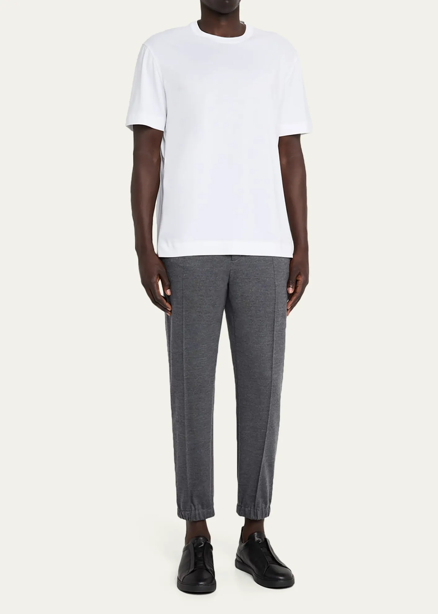 ZEGNAMen's Cotton Jersey Crewneck T-Shirt