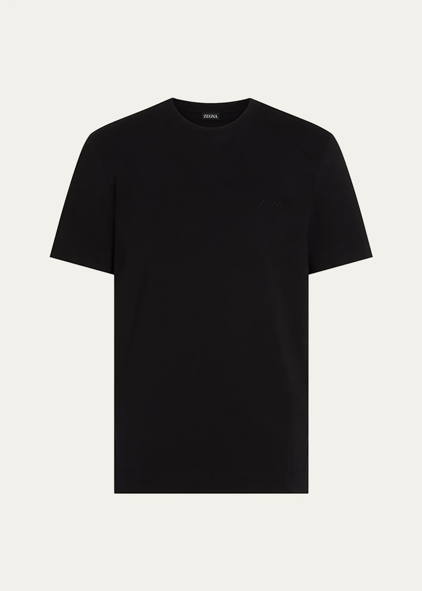 ZEGNAMen's Cotton Jersey Tonal Logo T-Shirt