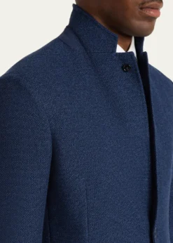ZEGNAMen's Cotton Jerseywear Patch-Pocket Blazer