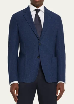 ZEGNAMen's Cotton Jerseywear Patch-Pocket Blazer