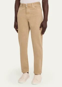 ZEGNAMen's Cotton Roccia Slim Five-Pockets Pants