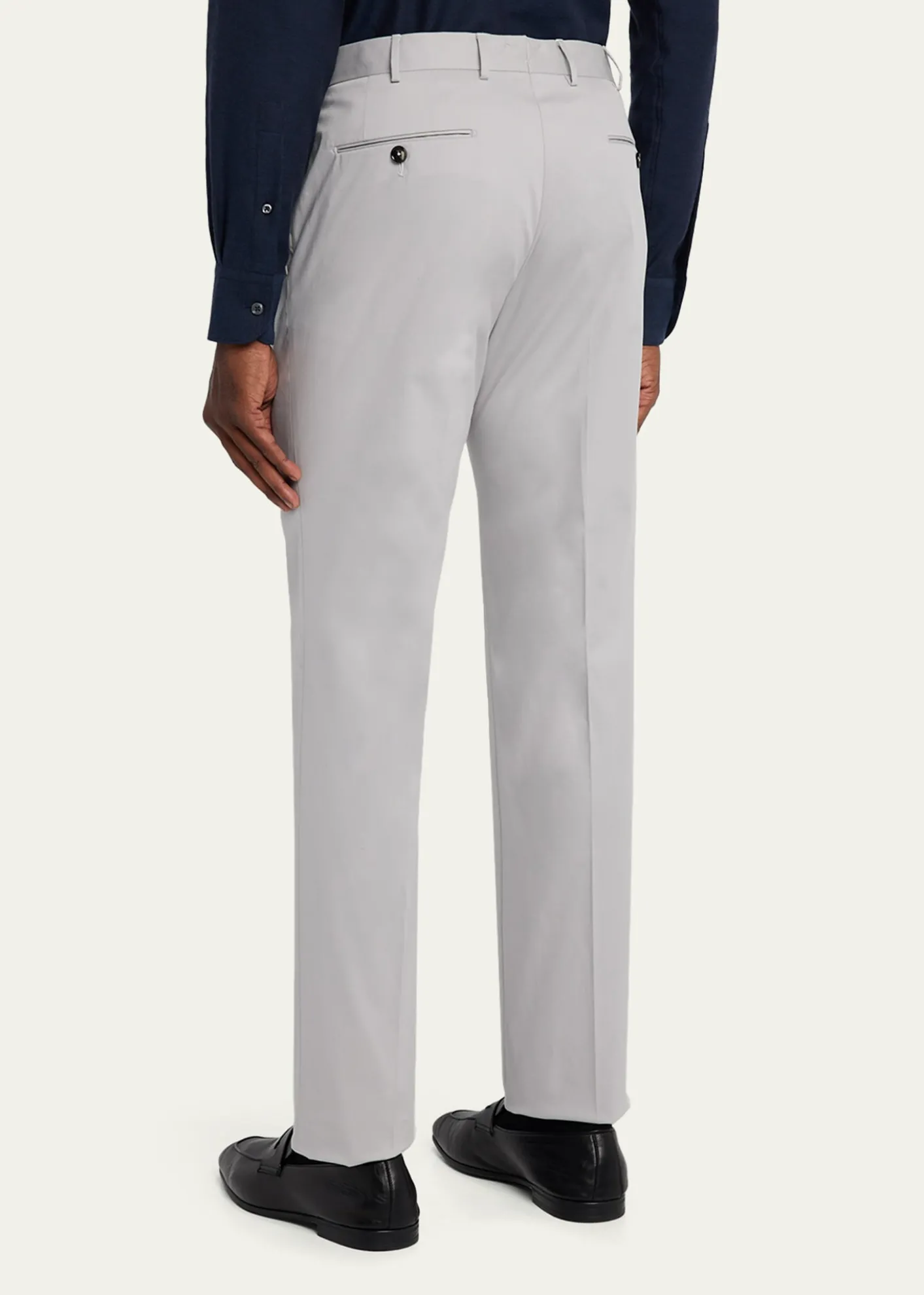 ZEGNAMen's Cotton-Stretch Modern Fit Trousers