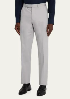 ZEGNAMen's Cotton-Stretch Modern Fit Trousers