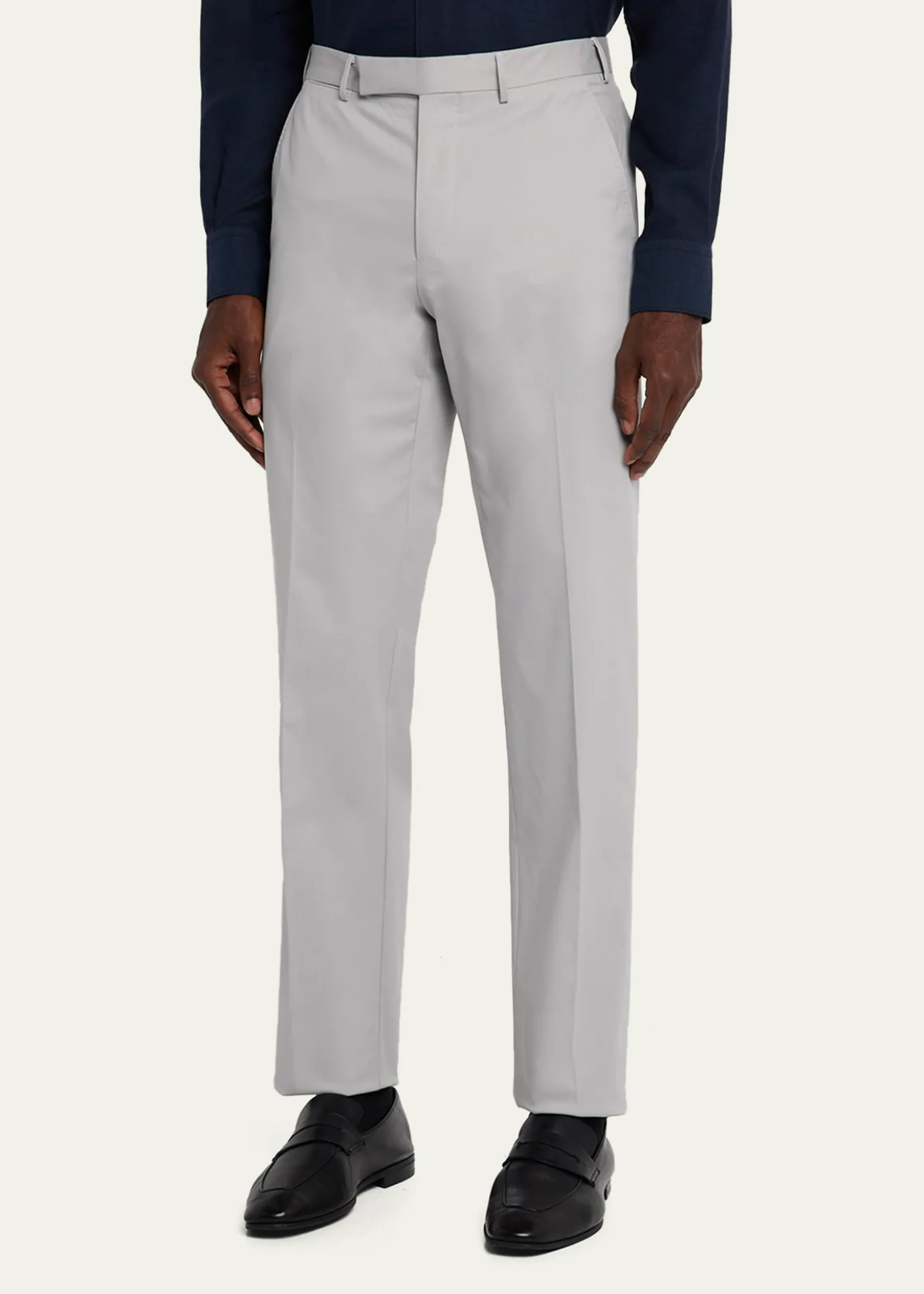 ZEGNAMen's Cotton-Stretch Modern Fit Trousers