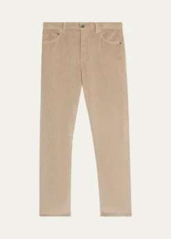 ZEGNAMen's Dark Gray Corduroy Straight-Leg Jeans