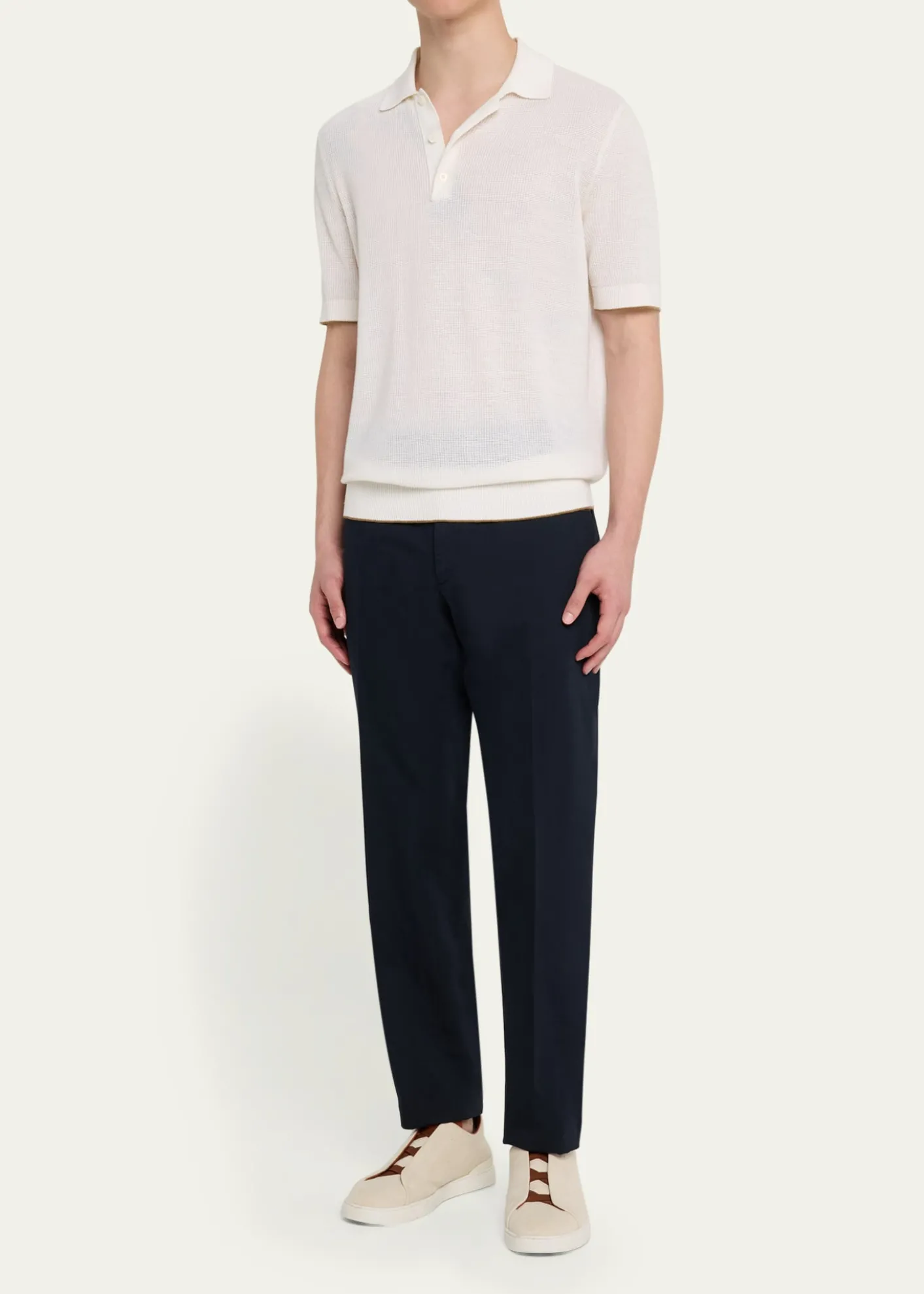 ZEGNAMen's Flat-Front Chino Pants