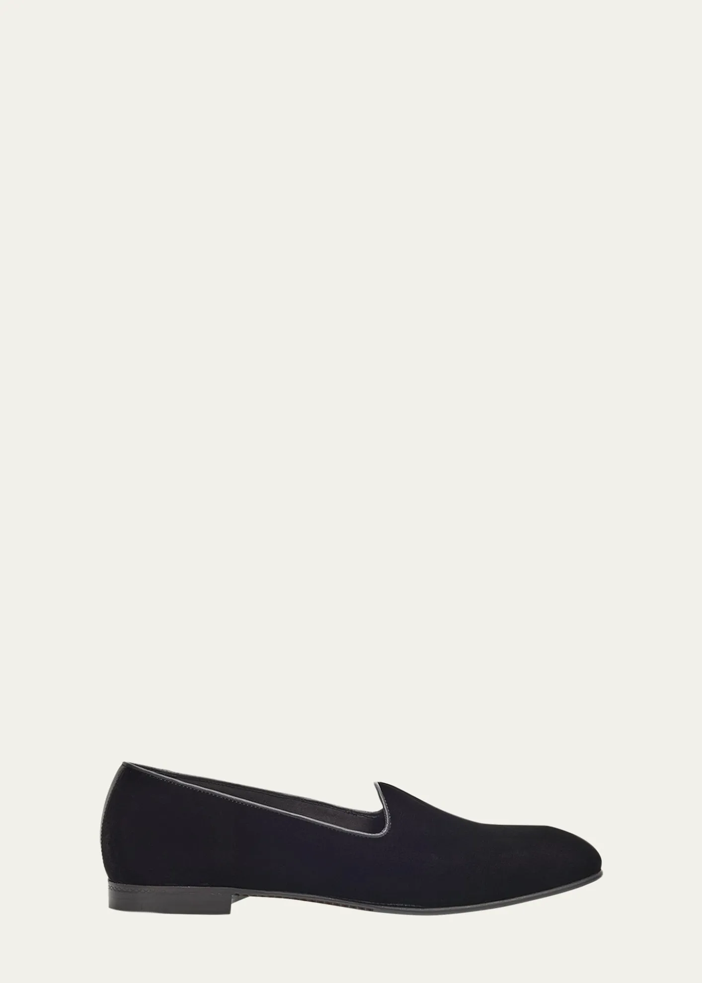 ZEGNAMen's Gala Textile Leather-Trim Loafers